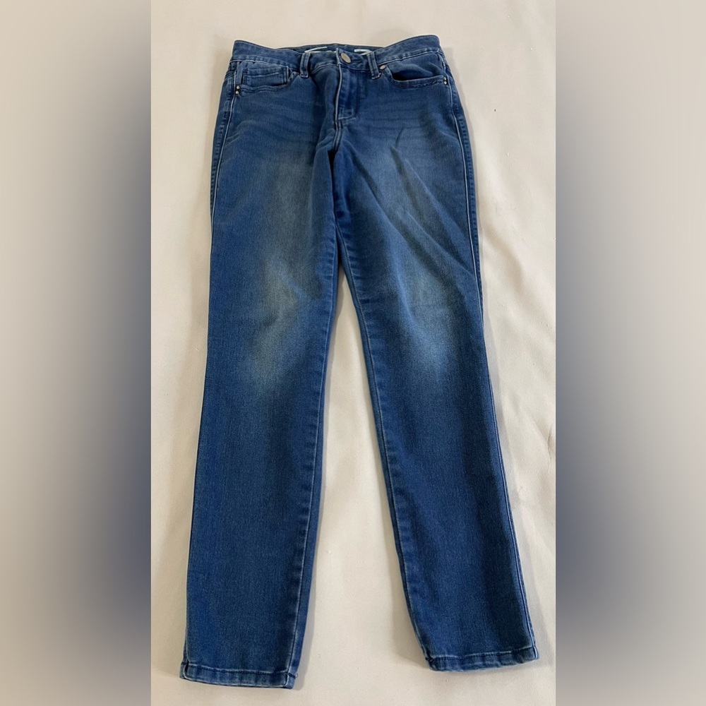 Seven7 Womens Jeans Skinny Blue Denim High Rise Dark London Wash Stretch Sz 8